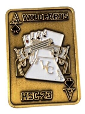 Wildcards HSC-23 Challenge Coin Helicopter   Sea Combat US Navy Collectible